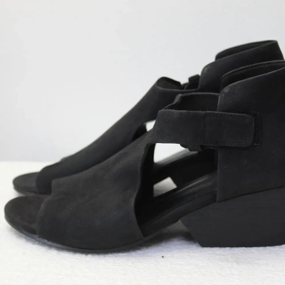 Eileen Fisher brushed leather black sandals size 9 - Picture 11 of 15